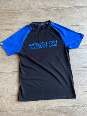 Preston Innovations Men's Black Blue Logo Tshirt Size Small Chest 34''