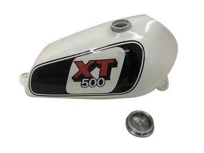 Fit For Yamaha Xt Tt 500 White Painted Steel Petrol Tank 1980 Model + Free Cap