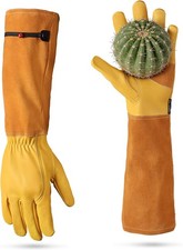 Gardening Gloves, Long Leather Garden Gloves for Women & Men, Thorn-Proof
