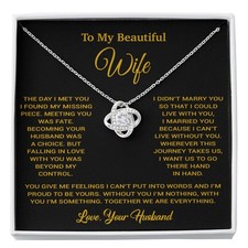 To My Wife Necklace, Vanlentines Gifts For Women, Anniversary Gift For Wife