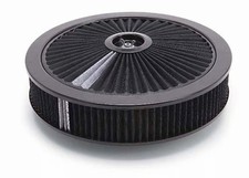 Edelbrock 43662 Pro-flo Chrome Round 14 X 3 Air Cleaner - Black Edelbrock 43662 Pro-flo Chrome Round 14 X 3 Air Cleaner - Black