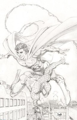 Marvel/DC: Spider-Man/Superman #1 1:200 Greg Capullo Virgin Sketch Var 4/22 NM