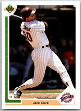 ⚾ 1991 Upper Deck #331d Jack Clark San Diego Padres