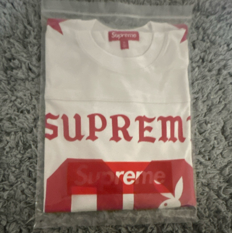 Supreme Playboy Football Long Sleeve Top White XL (SS26)
