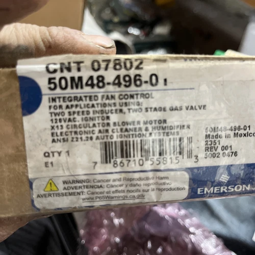 Emerson Integrated Fan control CNT07802 50M48-496-01