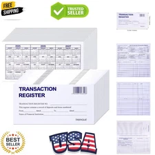 24 PCS Check Registers for Personal Checkbook, Easy to Read Checkbook Register