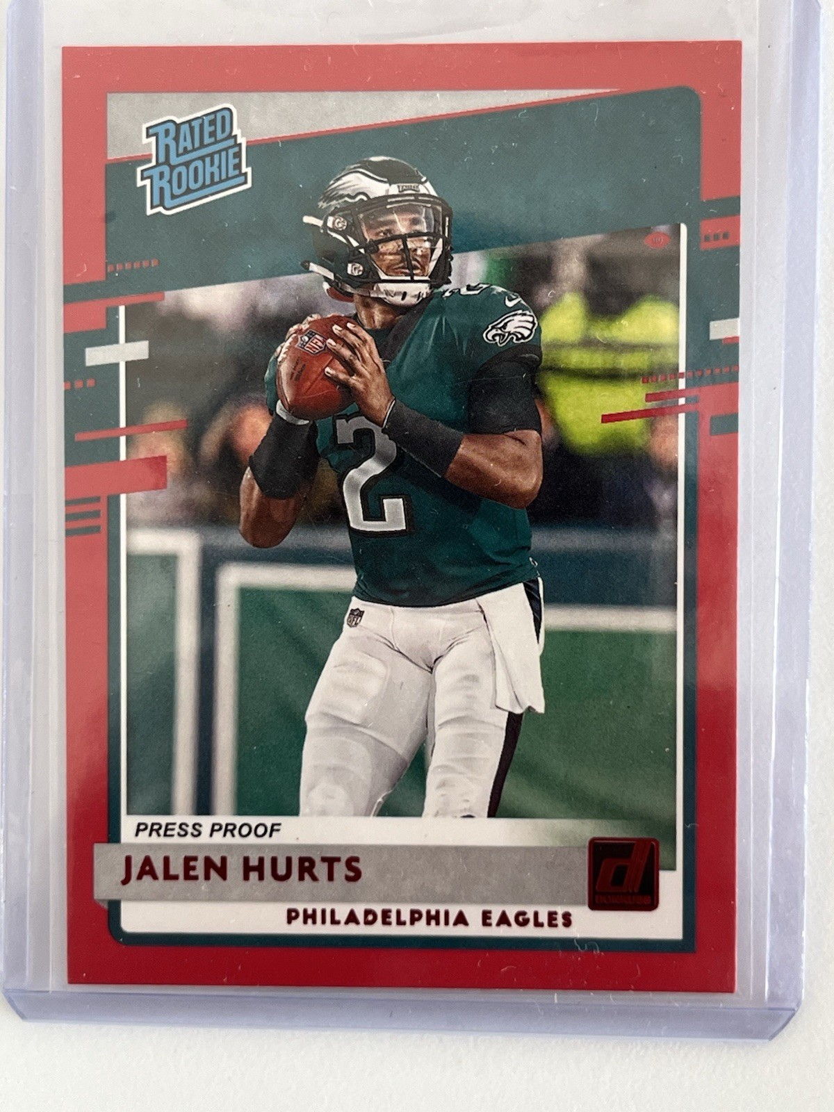 2020 Panini Donruss - Rated Rookie Jalen Hurts #314 Press Proof Red (RC)