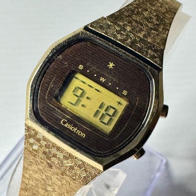 Casio CasioTron 26CGS-33 Gold Digital Quartz Vintage Gebraucht Aus Japan