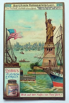 1 x Liebig-Bild # 3 Serie A 623 / S 847  "Freiheitsstatue - New York" - 1905 - Bild 1 von 2