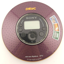 Vintage Sony D-NE320 PSYC Portable CD Player Walkman MP3 Orange - Tested