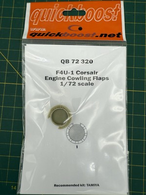 Quickboost 72320 1/72 F4U-1 Corsair Engine Cowling Flaps for Tamiya Model Kit