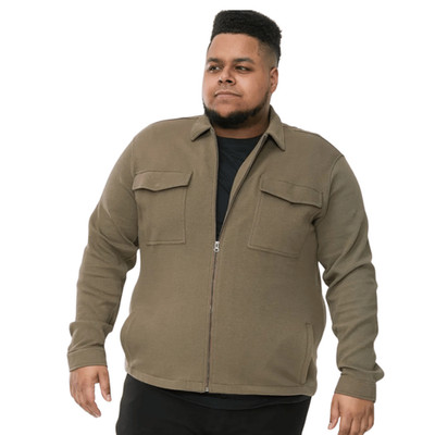 D555 Herren Lodi Big Tall Bomberjacke Übergröße Stretch aufgesetzte Taschen