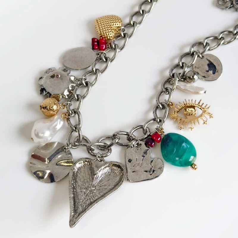 Collar con babero 16" Anthropologie Boho retro para mujer fiesta vacaciones joyería Foto 4 de 4