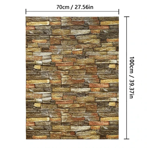 70Cm*10M 3D Brick Pattern Wall Sticker Self-Adhesive Panel Waterproof - Picture 10 of 55