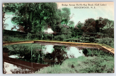 [3H13] Postcard Unused, Bridge at Ho Ho Kus Brook Golf Links, Ridgewood NJ