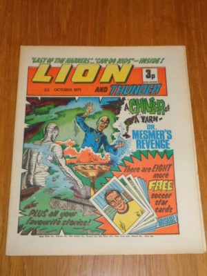 LION AND THUNDER 23RD OCTOBER 1971 FLEETWAY BRITISH WEEKLY COMIC (B)*
