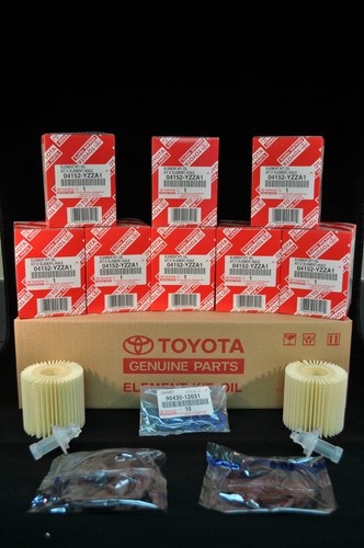 04152-YZZA1, Qty 10, Toyota / Lexus Oil Filters With Drain Plug Gaskets
