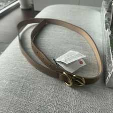 New Zara Brown Gold Buckle Belt, 103cm