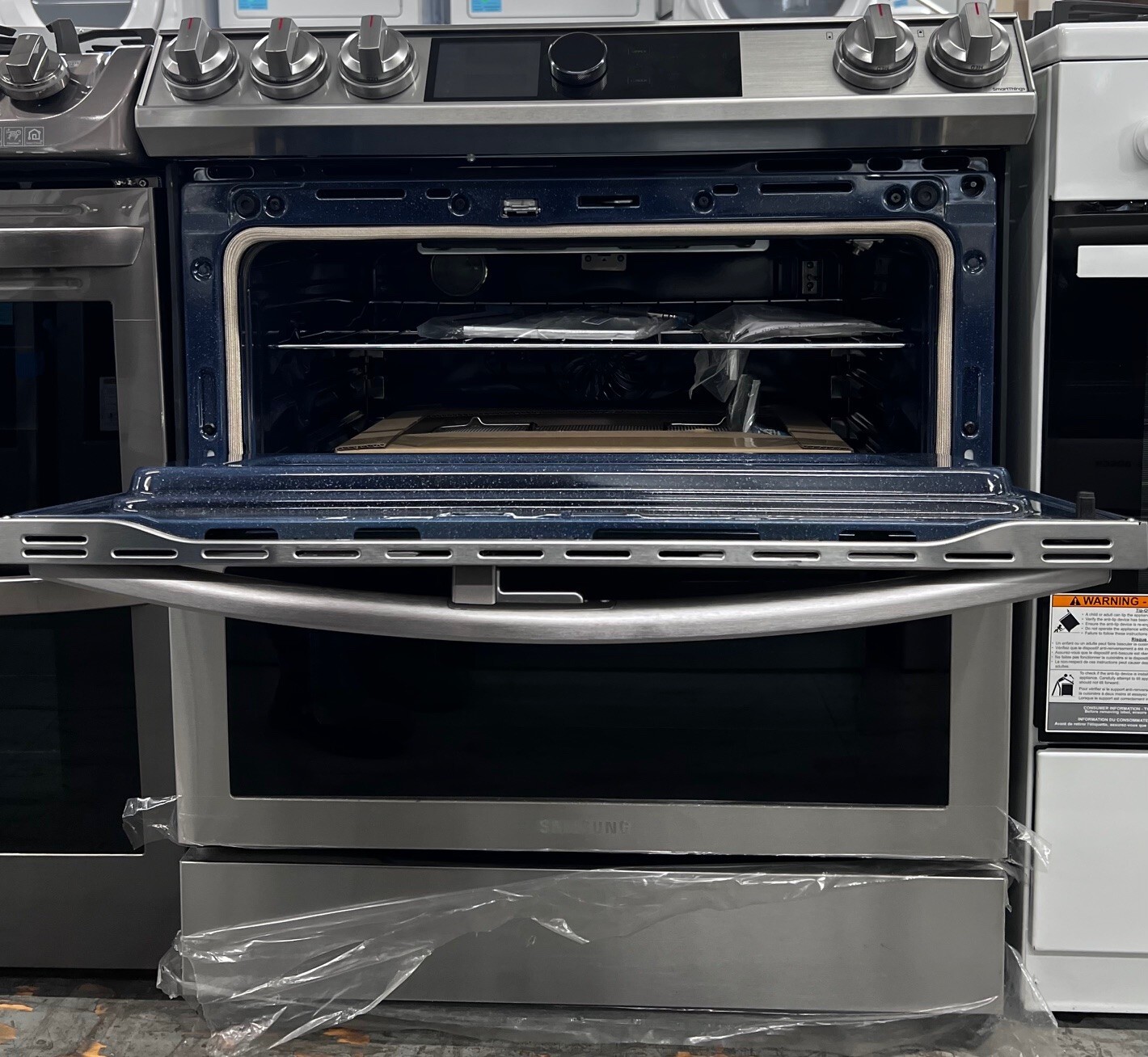 Samsung NY63T8751SS 30 Inch Slidein Dual Fuel Smart Range with 5