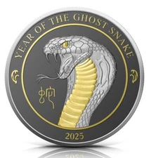 2025 Year of the Ghost Snake Multimetal Edition 1 oz Silver Round