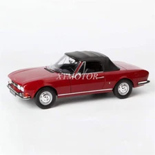 Norev 1:18 Peugeot 504 Cabrio Andalou Red Diecast Car Model Gifts Hobby Display