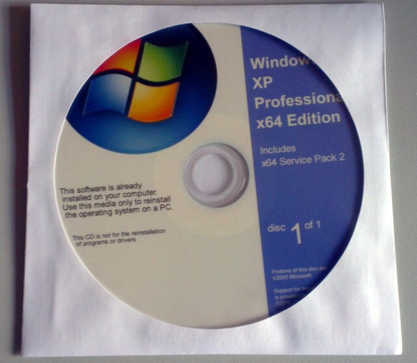 Windows XP Professional X64 Edition 64bit Recovery Repair Install Setup