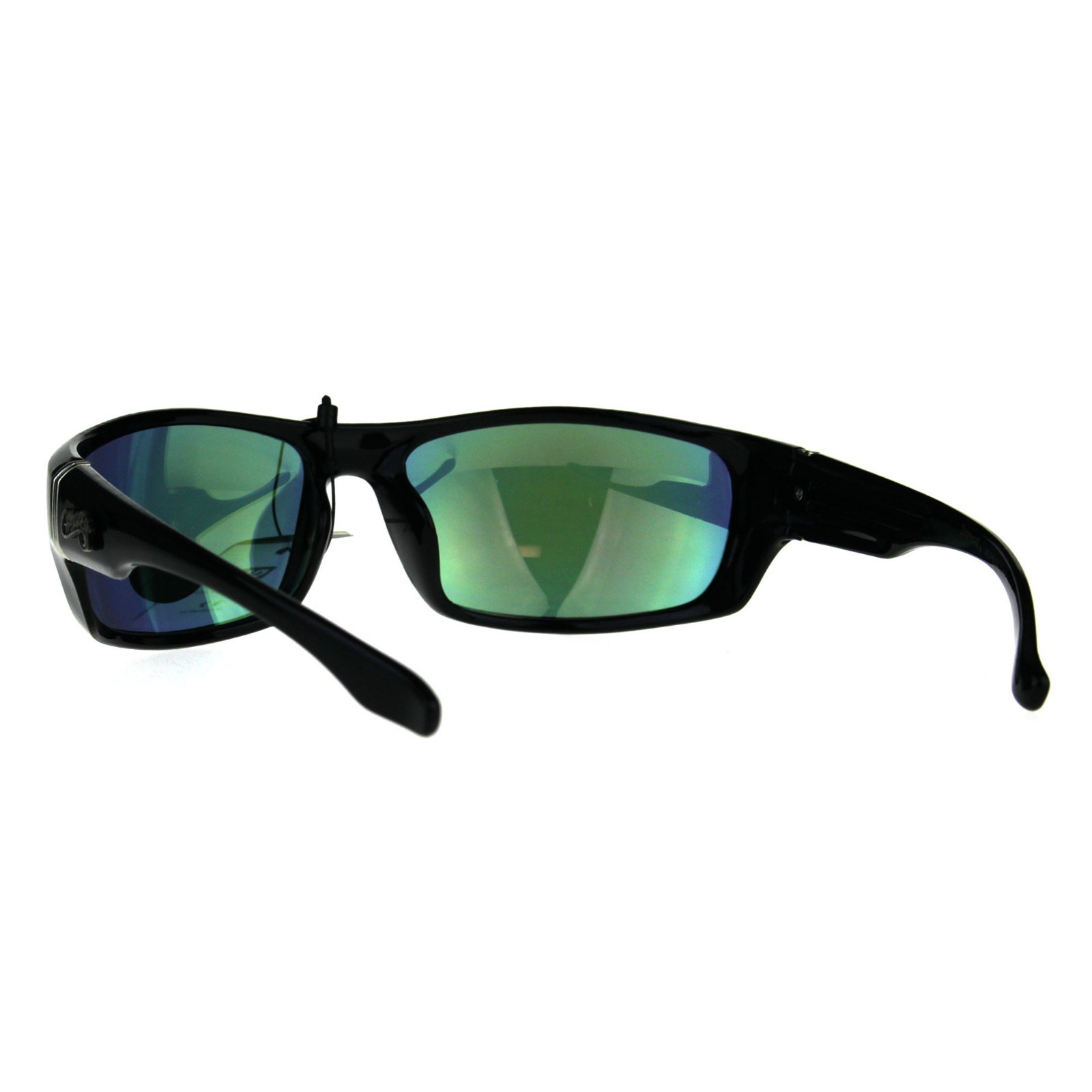 Choppers Sunglasses Mens Wrap Around Biker Fashion Shades UV 400 Black