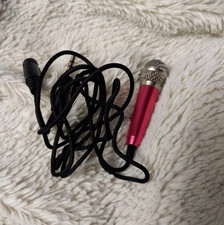 Mini Portable Vocal Microphone For Singing Voice Video Recording Android (pink)