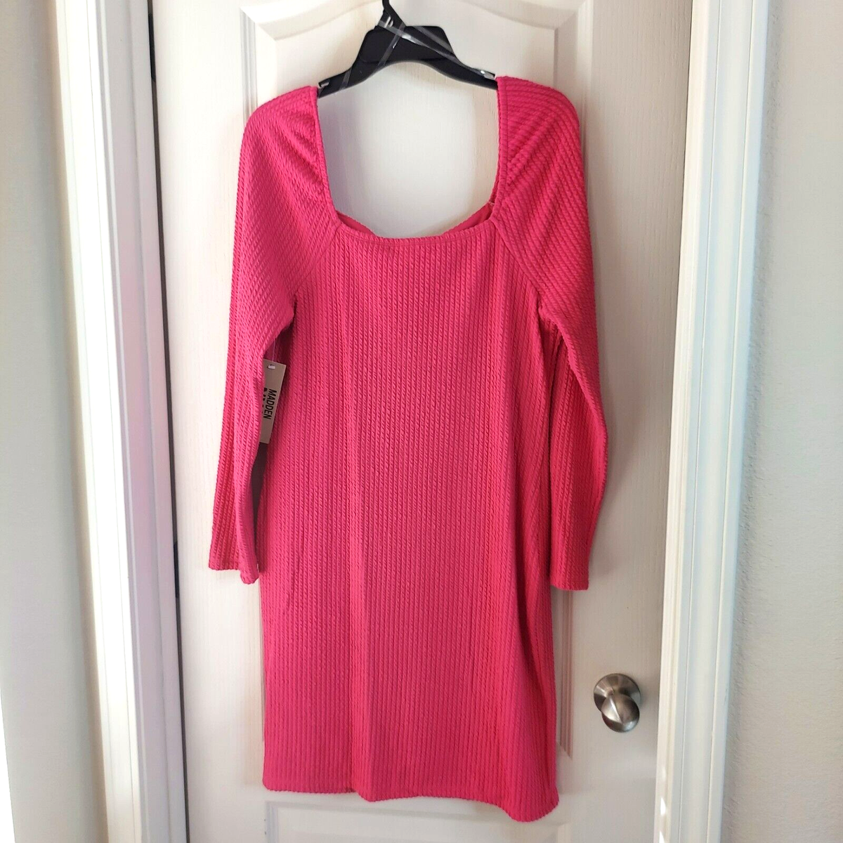 Madden NYC Juniors XL (15-17) Punk Pink Ribbed Bodycon Bra