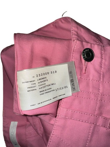 New! ARKET Pink Women’s High Waisted 70’s Utility Shorts Pockets - UK Size 10 - Picture 5 of 8