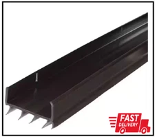 36 In. Brown Vinyl U-Shape Screw-On under Door Seal