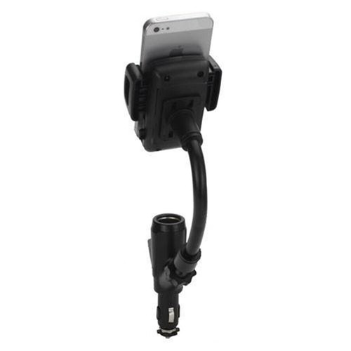 Car Cigarette Lighter Port Holder Mount (1+ Dual USB )Car Charger for Cell Phone - 第 2/5 張圖片