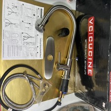 Pulled down spring kitchen faucet brushed nickel