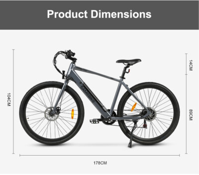 27.5 Electric Bicycle 700C 45C Tire 350W 36V LCD meter APP City Road E bike