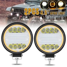 2x 4.5" LED Work Light Bar Flood Spot Combo Pods Offroad Fog Driving Truck Lamp