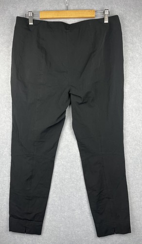 Raffaello Rossi Pants Trousers Black Polyamide Cotton Elastane Size 44 Pull On - Picture 3 of 9
