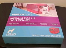 Vibrant Life Soft-Sided 32" Pop Up Mesh Pet Kennel Dogs Medium Up to 40lb w Tags