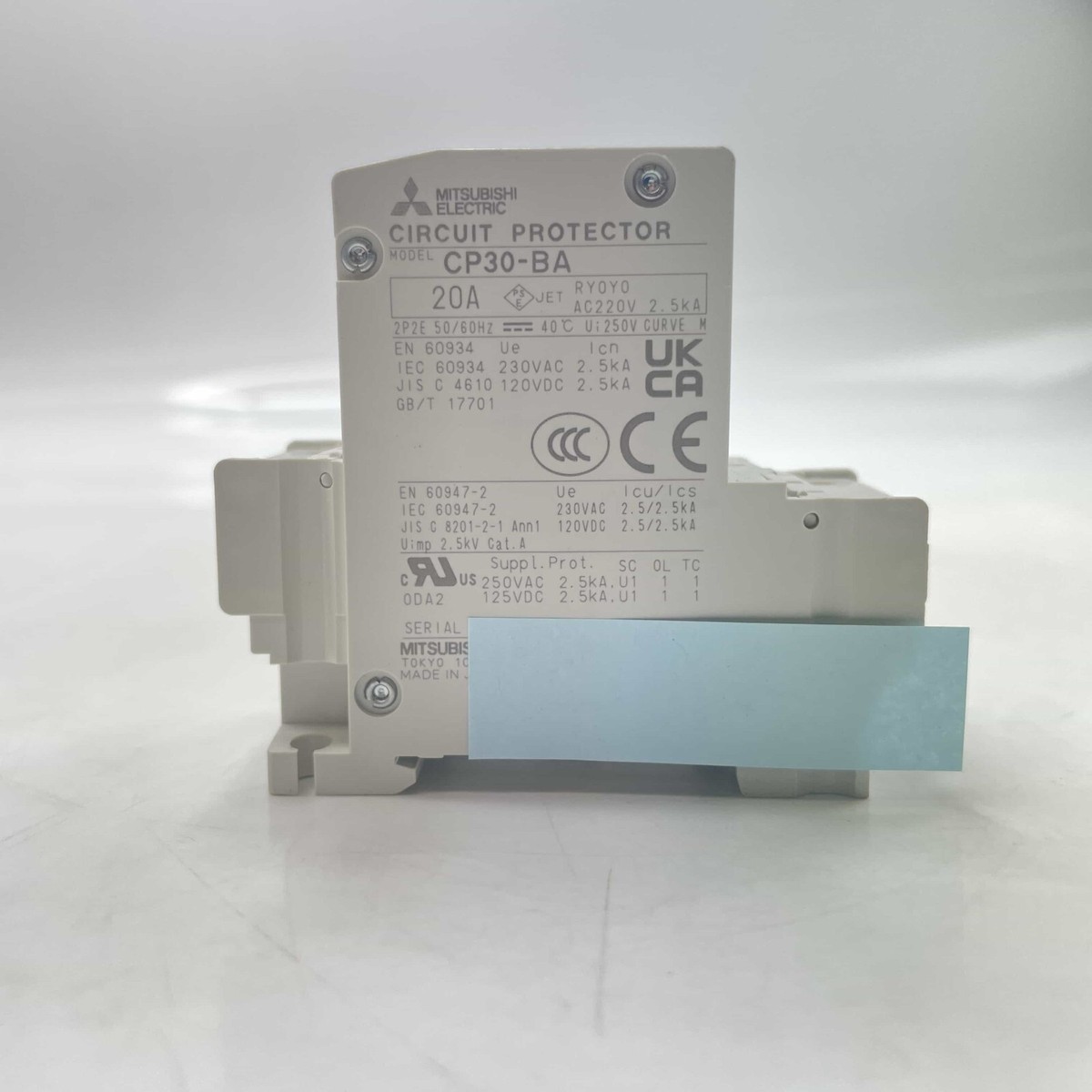 Mitsubishi Electric CP30-BA 2P 20A Circuit Protector CP-30BA 