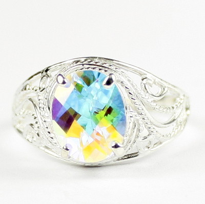Merkur Nebeltopas, 925 Sterling Silber Damen Ring, SR083