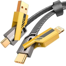 65W GaN Wall Charger 4-Port - 3USB-C + 1USB-A, PD 45W for Laptop for iPhone 15