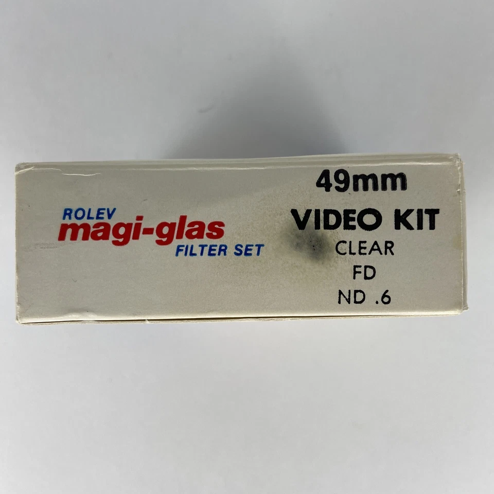 ROLEV Magi-Glas Photographic Filter Set 49mm Video Kit Clear FD ND .6 in Box - Image 3 of 4