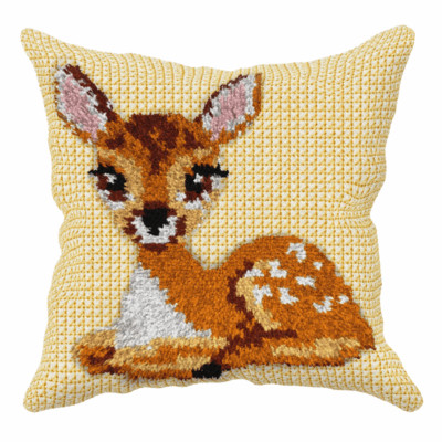 Orchidea Latch Hook Kit: Cushion: Sensory: Doe