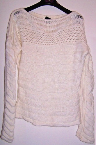 Maglione JUST CAVALLI Trecce Bianco Lana 100% Maglia da neve Tg. 44 Saldi  60% | eBay