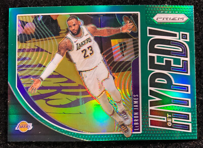 Lebron James 2019-20 Prizm Hyped Green Prizm SP Lakers Nice!