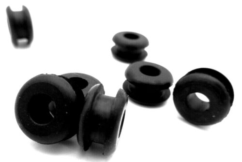 Gummi robuste Tülle Fit-In 5/16" Loch, 1/8" dicke Platte, hat 3/16" Innendurchmesser, schwarz - Bild 9 von 12