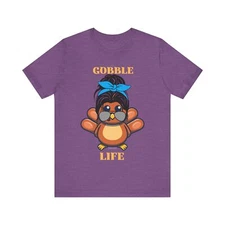 Momma Gobble Life Fun Turkey Thanksgiving Holiday Unisex Jersey Short Sleeve Tee