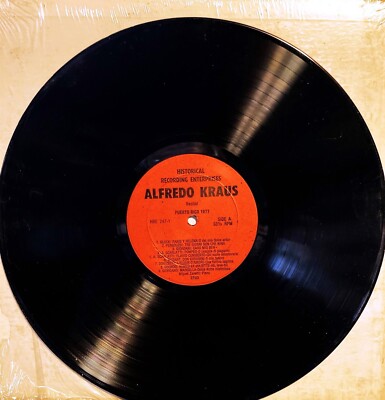 Alfredo Kraus Live Recital Puerto Rico 1977 HRE247-1 Shrink Wrap VG+ PET RESCUE