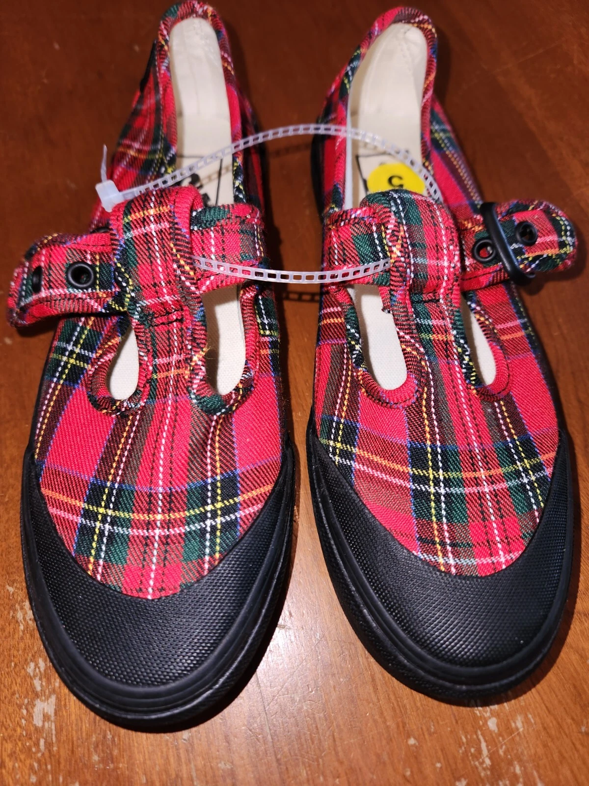 Scarpe Vans Mary Janes nuove senza scatola con fibbia a quadri donna 6 5 #507452 BELLE!