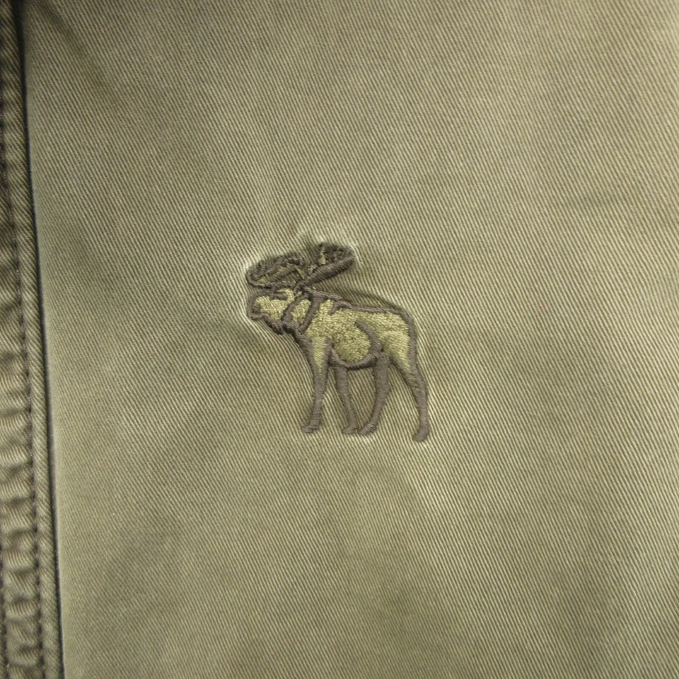 Abercrombie & Fitch Jacket Boys XL Green Adirondack Faded Distressed Youth - Image 3 of 4