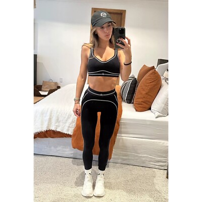 Alo Yoga Airbrush High-Waist Heart Throb Legging Black/White XS | eBay